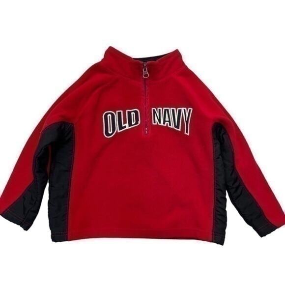 Old Navy Half Zip Pullover Sweatshirt Red boys Size 4T - Picture 1 of 7